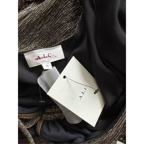 A.L.C. Kai Metallic Halter Maxi Dress - Picture 9 of 9